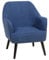 Trendy Polstersessel Cocktailsessel schwarze Beine Dunkelblau Loken