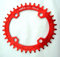Plato de aluminio NARROW WIDE BCD, 104 mm, 32 T, 34 T, 36 T, 38 T, rojo