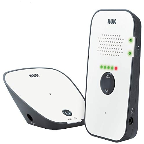 NUK Eco Control 500 Digitales Audio Babyphone, frei von hochfrequenter Strahlung im Eco-Mode, Gegensprechfunktion, weiß