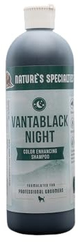 Nature's Specialties Vantablack Night Hundeshampoo - Shampoo für Dunkles Fell für Hunde - Intensiviert Schwarze & Andere Dunkle Farben - Reinigt Gründlich & Pflegt - Kräuterduft, 473ml