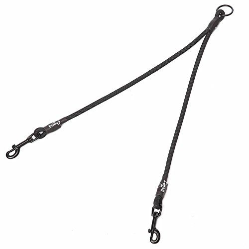 Bunty Double 2 Way Rope Dog Puppy Pet Lead Leash Splitter Coupler with Clip for Collar
