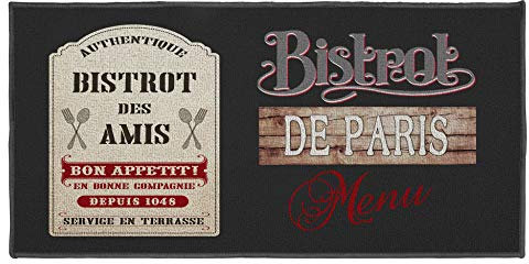 Douceur d'Intérieur Deko-Teppich, rechteckig, 57 x 115 cm, Motiv: Bistrot des Freundes