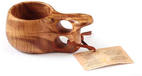 Nordic Art Store handgefertigte GUKSI für Kinder – handgefertigte Tasse aus HÄNGE-BIRKENHOLZ No 10