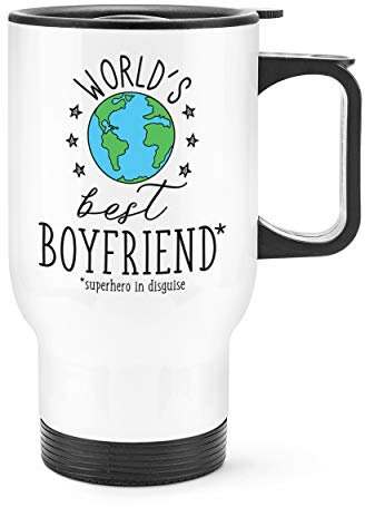 World's Best Boyfriend Travel Mug Cup with Handle