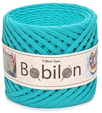 T-Shirt Garn Fettuccini Zpagetti Style, 7-9mm Zum Häkeln, Strickgarn Ball, Bio T-Garn, Makramee, Bandgarn 100% Baumwolle Stoff, Jerseygarn Tiffany