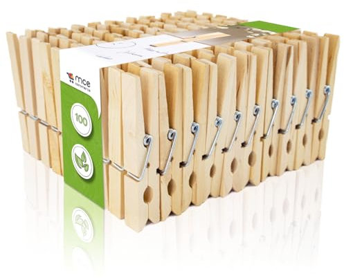 MCE-Commerce Mollette, Legno di Betulla, Naturale, 72 mm