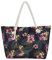 DonDon Strandtasche XXL mit Reißverschluss - Umhängetasche Damen, Shopper Tasche Damen im Beach Look mit Schulterriemen - Urlaub Must Haves Beach bag - Tropical Retro