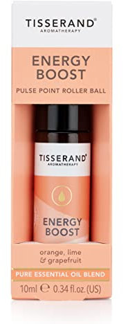 Tisserand Aromatherapy ,Energy Boost Pulse Point Roller Ball ,100% Natural Pure Essential Oils ,10ml