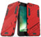 LOLFZ Armor Case with Stand - Military Grade Protection Impact-Resistant Bumper Mobile Phone Cover for Apple iPhone 7 Plus/8 Plus - Red