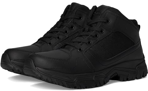 Dr. Scholl's Mens Boulder Slip-Resistant Ankle Boot Black Leather 12 W