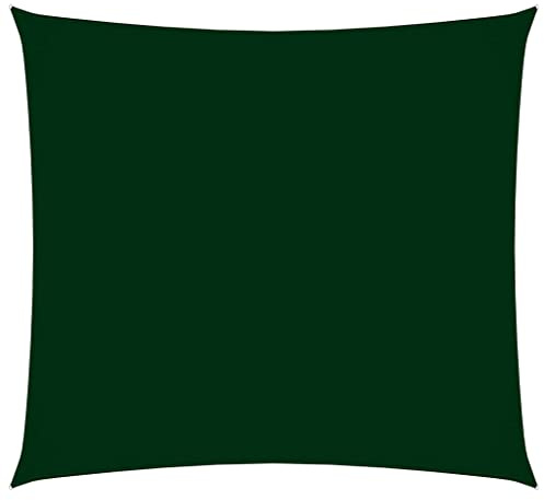 vidaXL Sonnensegel Wasserfest Sonnenschutz Windschutz Sonnendach UV Schutz Garten Terrasse Balkon Oxford-Gewebe Quadratisch 7x7m Dunkelgrün