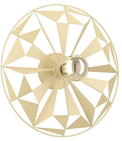 EGLO Deckenlampe Castanuelo, 1 flammige Wandlampe elegant, retro, Deckenleuchte aus Metall, Wandleuchte in Gold, Wohnzimmerlampe geometrisch, Schlafzimmerlampe E27, Ø 42,5 cm