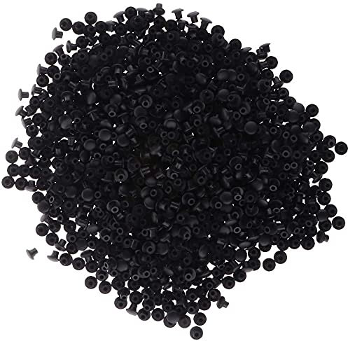 1000 Stück 5 mm Kunststoff-Lochstopfen für Möbel Schrank Schrank Schrank Scharnier Loch Abdeckung Abdeckkappe (schwarz)