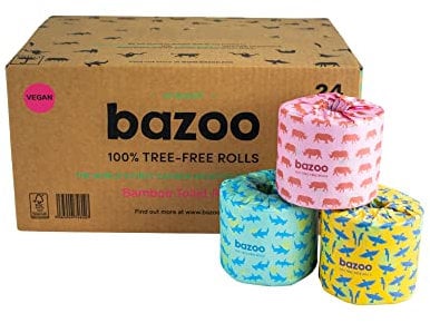 Luxury Bamboo Toilet Paper | Box of 24 Rolls (3-Ply, 370 Sheets) | Hypoallergenic, Plastic-Free, Eco-Friendly, Super Soft, Strong & Sustainable