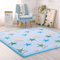 Loartee Kinderteppich Kinderzimmer,Baby Teppich,Korallenrote Samtmatte,als Krabbeldecke fürs Kind, Seestern, 200 * 250cm