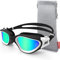 ZIONOR Polarisiert Schwimmbrille für Herren und Damen [UPGRADE], G1, mit Spiegel/Rauch Linse UV-Schutz Anti Nebel Verstellbar Gurt Komfort Profi, für Erwachsene Jugendliche
