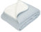 Little Dutch TE11042004 Kinderdecke mit Nickistoff Pure Soft blau (110x140 cm)