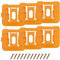 The Lord of the Tools Lot de 6pcs Bases de Batterie au Lithium Compatible avec Dewalt 20 V/60 V DCB200 DCB201 DCB202 DCB203 Support de Montage de Batterie en Plastique ABS, Jaune