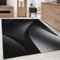 Carpettex Teppich Wohnzimmer Kurzflor 140 x 200 cm Schwarz Modern Ombre Design -Teppich Schlafzimmer Flauschig Extra Weich Waschbar Küchenteppich Teppich Esszimmer Kinderzimmer Wohnzimmerteppich