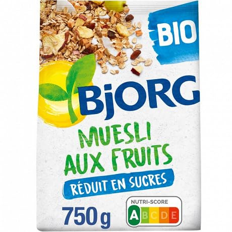 Bjorg muesli biologici con frutta, 750 g – Tre articoli