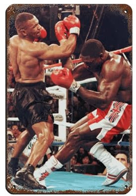 OakiTa Mike Tyson Poster Boxposter (5) Blechschild Vintage Metall Pub Club Cafe Bar Home Wandkunst Dekoration Poster Retro 20 x 30 cm