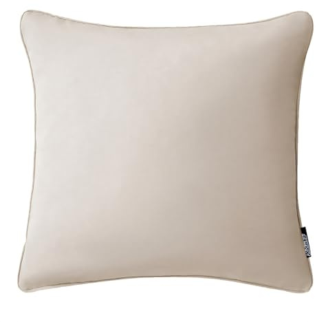 Room99 Aura 40 x 40 cm Zierkissenbezüg Kissenbezüg Kissenhüll Dekorative Dekokissen Wurfkissenbezug Deko Aesthetic Modern Schlafzimmer Wohnzimmer Hellbeige,1 Stück