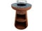 PUR LINE | Barbacoa de acero corten Purline EFP55R con parrilla de acero inoxidable y función brasero – Barbacoa Diámetro 60 cm, incluye funda impermeable, cajón cenicero y espacio inferior para leña
