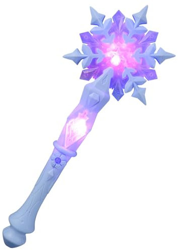 JOINPAYA Snowflake Wand: Princess Light Up Glow Wand for Christmas Halloween Party Supplies