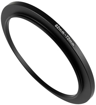 WIIYE 62 mm auf 72 mm Step-Up-Ring-Adapter, 62 mm auf 72 mm Step-Up-Filterring, für alle Marken UV ND CPL Metall Step-Up Ring Adapter Filter (62 mm auf 72 mm)