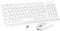 Wireless Keyboard Mouse Set, Rechargeable Bluetooth & 2.4G Keyboard Mouse QWERTY UK Layout Computer Keyboard Quiet Mouse Combo for Windows PC Laptop Desktop - White