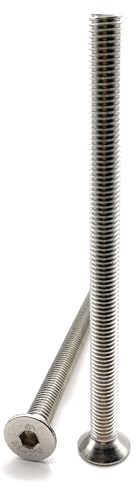 Vis M8x120 mm Tête Fraisée BTR en acier INOX A2 | Ø 8x120 mm - M8 x 120mm | Vis FHC à 6 pans creux (clé allen) ISO 10642 / DIN 7991 | Vis inoxydable A2 (V2A/304) : LOT DE 10 Pcs - Premium Fixation