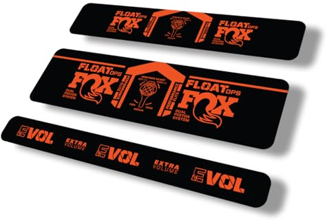 Stoßdämpfer-Ersatzaufkleber, kompatibel mit Fox Float DPS 2021 Performance Elite Serie, Orange (glänzend)