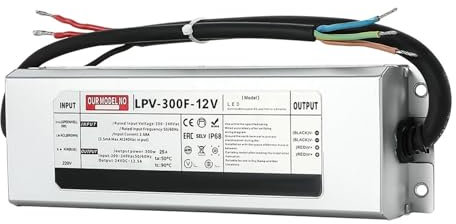 Fuente de alimentación impermeable LPV-300F, 300 W, 12 V/24 V, fuente de alimentación conmutada, controlador LED(LPV-300F-12V 25A)