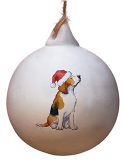 Image Industry Beagle Keramikkugel – Baumschmuck – Weihnachtsschmuck Hundegeschenk – Hundeliebhaber