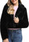 riou Plüschjacke Damen Flauschig Winterjake Freizeitjacke Farbblock Herbst Winter Softshelljacke Sporthemden Casual Gemütlich Warm Teddy Fleecejacke Hoodie Pullover Fleece Coat