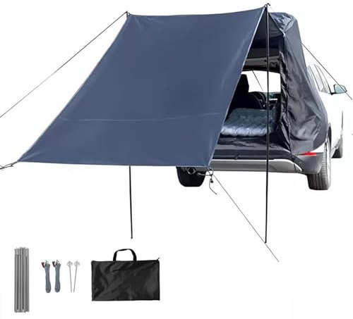 WXXSHGDW Car Awning Tailgate Tent for Suv, Van Awning with Mosquito Net, 210D Oxford Fabric Rain and Sun Protection PU 5000mm UPF50+, can be DIY Multifunctional Expansion