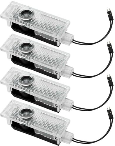 4 Pcs Car Door Projector Lights LED Welcome Light, Door LED Light with Logo Projection for Car, Compatible with 3/5/6/7/X1/X2/X3/X4/X5/X6/X7/Z/M/GT Series