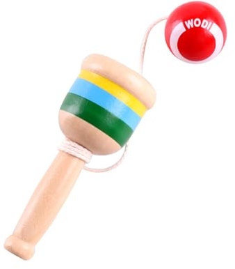 Lezevn Expanding Ball Wooden Catch Ball Wooden Kendall Hand-Eye Coordination Toy for Children Toddler Wood Birthday Present Toy