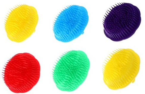 PAMINGONO 12 Stück Teiliges Kopfhaut Haarshampoo kämme Anti schuppen Sanftes Peeling für Männer Frauen und Haustiere Ergonomisch Nagelschonend Fördert Durchblutung und Zufällige Farbe