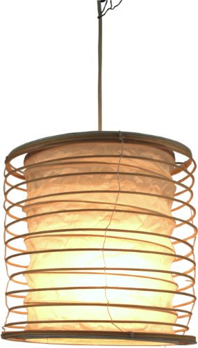 GURU SHOP Faltbarer Lampenschirm/Deckenlampe/Deckenleuchte Malai 30, Handgemacht in Bali, Baumwolle - Weiß, 30x25x25 cm