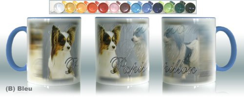 Tassen (B) Bleu Hund Papillon