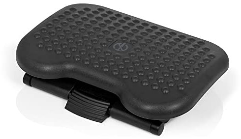 hjh OFFICE 721010 Fußstütze PIEDINO DOT für ergonomisches Sitzen verstellbar für Bürostuhl Büromöbel