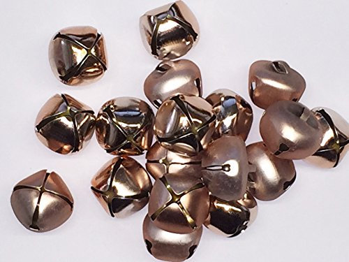 Eurosand Glocken ca 25 mm. Schellen, Glöckchen 18 Stück in Kupfer apricot ZARTKUPFER -19