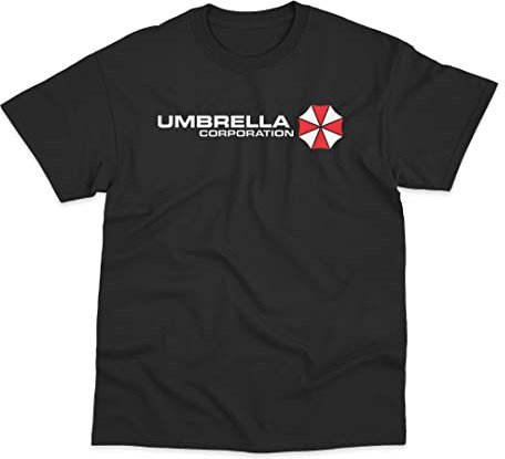 Postees Umbrella Corporation Corps Inspired T-Shirt (XL) Black