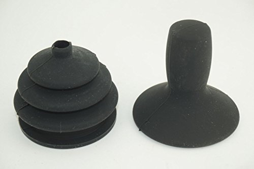 AUXPhome Gaiter Neck - Mobility Knob Gaiter - for Power Scooter Electric Wheelchair Joysticks Joystick Boot, Fits GC, VSI, VR2, and Remote Plus (1 Set) - Black Rubber - 1 Set