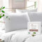 Pizuna Coton Peigné Set de 2 Taies d'oreiller 50x75 cm Blanc, 100% Coton Longue Tige 400 Fils Armure Satin Taies d'oreiller Douces 50x75 en Coton (Blanc taies d'oreiller 2 Pièces)