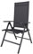 Ambientehome Aluminium Folding Chair,8-Positions Adjustment,Grey Color, Basic Series