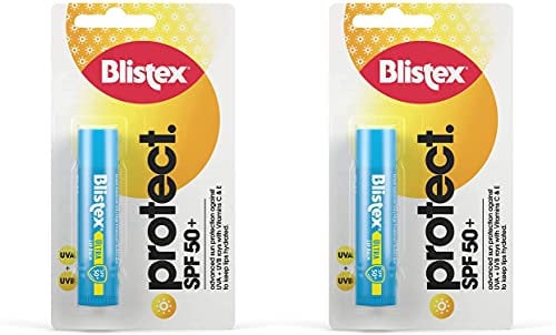 Blistex Ultra Lip Balm with SPF 50 Plus Lip Protection from UVA and UVB Rays, 4.25 g (2 Pack)