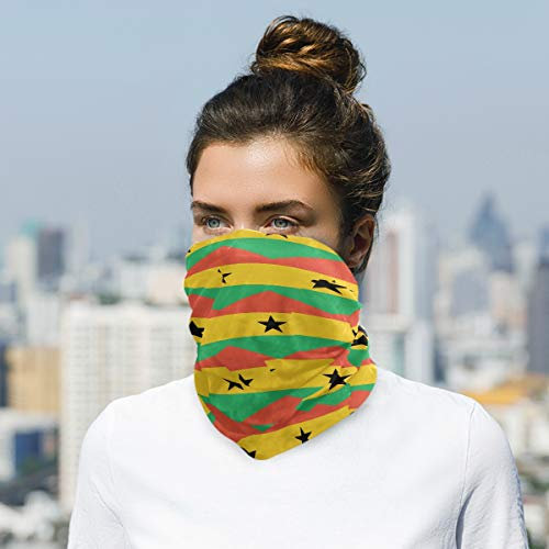 All3DPrint Ghana Flagge Gesicht Maske Magic Stirnband Elastisch Nahtlos Bandana Schal Sport Kopfbedeckung