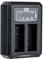 JJC USB Dual Battery Charger for Panasonic G100 G110 LX100 LX100II GX7 GX80 GX85 GX9 G7XIII GX7II ZS200 ZS100 ZS70 GF6 and Leica C-Lux D-Lux D-Lux7 D-Lux 8 Camera fits DMW-BLG10 BLE9 BP-DC15 Batery